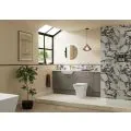 Vasca Bordo 1236mm Slim Basin & WC Unit Pack - Matt Stone (Oak Cab) - 1