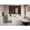 Vasca Bordo 1536mm Slim Basin WC & 1 Door Unit Pack - Matt White (Oak Cab) - 1