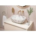 Vasca Costola 800mm Wall Hung 1 Drawer Basin Unit & Worktop - Matt Cotton  - 2
