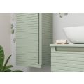 Vasca Costola 600mm Wall Hung 1 Drawer Basin Unit & Worktop - Matt Willow Green  - 2