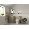 Vasca Forte 510mm F/S Furniture Pack - Oak w/Brushed Brass Finishes - 1