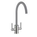 Prima+ Swan Neck Dual Lever Mixer Tap Grey BPR702 - 0