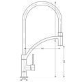 Prima+ Swan Neck Single Lever Mixer Tap with Pull Out Hose Black BPR710 - 1