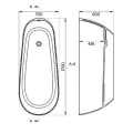 Abacus Lugano Freestanding Bath 1700X700MM (BSFS-02-1707) - 1
