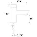 Bristan Blitz Small Basin Mixer (Without Waste) BTZ SMBAS C - 1