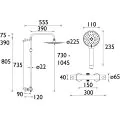 Bristan Buzz2 Bar Shower with Rigid Riser (BUZ2 SHXDIVCTFF C) - 4