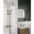 Bristan Buzz Thermostatic Bar Shower Brushed Brass BUZ SHXDIVCTFF BB - 1