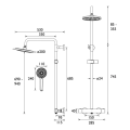 Bristan Buzz Thermostatic Bar Shower Brushed Brass BUZ SHXDIVCTFF BB - 4