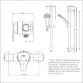 Bristan Capri Thermostatic Exposed Single Control Mini Valve CAP2 SHXAR C - 1