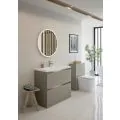 Vasca Crema 600mm Floor Standing WC Unit - Matt Latte - 2