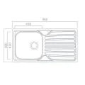 Prima 1 Bowl Stainless SteelSink 965x500mm CPR024 - 1
