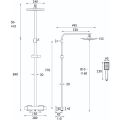 Bristan Craze Rigid Riser Bar Mixer Shower Black CRZ SHXDIVCTFF BLK - 1