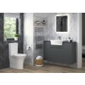 Vasca Salto 600mm Mirrored Wall Unit - Matt Graphite Grey (Grey Cab)  - 3