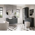 Vasca Salto 600mm Mirrored Wall Unit - Matt Graphite Grey (Grey Cab)  - 1