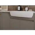 Vasca Salto 600mm Standard WC Unit - Matt Stone (Oak Cab) - 2