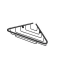 Vasca Angolo 1-Tier Corner Shower Caddy - Black - 0