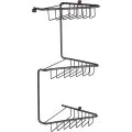 Vasca Angolo 3-Tier Corner Shower Caddy - Black - 0