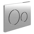 Vasca Round Push Button Flushplate - Chrome - 0