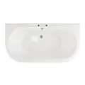 Vasca Contessa Freestanding Back To Wall 1700x800x600mm 2TH Bath w/Feet - White - 2
