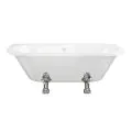 Vasca Contessa Freestanding Back To Wall 1700x800x600mm 2TH Bath w/Feet - White - 0