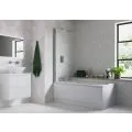Vasca 800x1400mm Square Bath Screen (6mm) - Chrome - 0