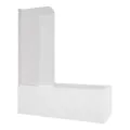 Vasca 800x1500mm Single Curved Bath Screen (6mm) - Chrome - 2