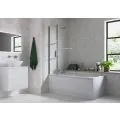 Vasca 1000x1500mm Two Panel Folding Bath Screen (6mm) - Chrome - 0