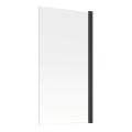 Vasca 800x1500mm Single Straight Bath Screen (6mm) - Black - 1