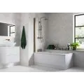 Vasca 800x1500mm Single Straight Bath Screen (6mm) - Brushed Bronze - 0
