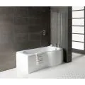 Vasca P-Shape Single End 1700x700-850x410mm 0TH Bath Only (RH) - 0