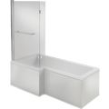 Vasca Angolo L Shape 1700x850x560mm 0TH Shower Bath Pack (LH) - Chrome - 2
