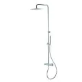 Vema Thermostatic Square Bar Valve w/Fixed Head & Riser - Chrome DICM0466 - 0