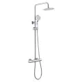 Vasca Stella Cool-Touch Thermostatic Mixer Shower w/Riser & Overhead Kit - Chrome - 0