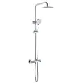 Vasca Round Thermostatic Bar Mixer w/Riser Kit - Chrome - 0