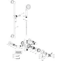 Vasca 1863 Shower Pack One - Concentric Single Outlet Shower Valve & Riser Kit - Chrome - 1