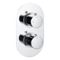 Vasca Urus Thermostatic Single Outlet Twin Shower Valve - Chrome - 0