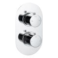 Vasca Urus Thermostatic Two Outlet Twin Shower Valve - Chrome - 0