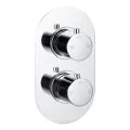 Vasca Urus Thermostatic Two Outlet Twin Shower Valve - Chrome - 0