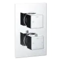 Vasca Cosmo Thermostatic Single Outlet Twin Shower Valve - Chrome - 0