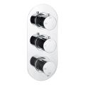 Vasca Urus Thermostatic Two Outlet Triple Shower Valve - Chrome - 0