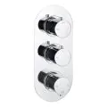 Vasca Urus Thermostatic Three Outlet Triple Shower Valve - Chrome - 0