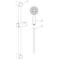 Vasca Urus Round Slider Rail Kit & 3 Mode Handset - 1