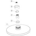 Vasca Urus 200mm x 64mm Round Showerhead - Chrome - 1