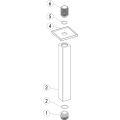 Vasca Cosmo 180mm Square Ceiling Arm - Matt Black - 1