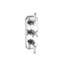 Vasca 1863 Traditional Lever Thermostatic Two Outlet Shower Valve - Chrome - 0