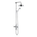 Vasca 1863 Traditional Exposed Two Outlet Shower Valve w/Riser Kit & Overhead - Chrome - 0