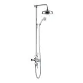 Vasca 1863 Traditional Exposed Two Outlet Shower Valve w/Riser Kit & Overhead - Chrome - 0