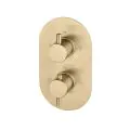 Vasca Two Outlet Shower Valve - Brushed Brass - 0