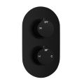 Vasca Urus Thermostatic Single Outlet Twin Shower Valve - Matt Black - 0