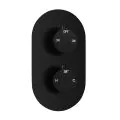 Vasca Urus Thermostatic Two Outlet Twin Shower Valve - Matt Black - 0